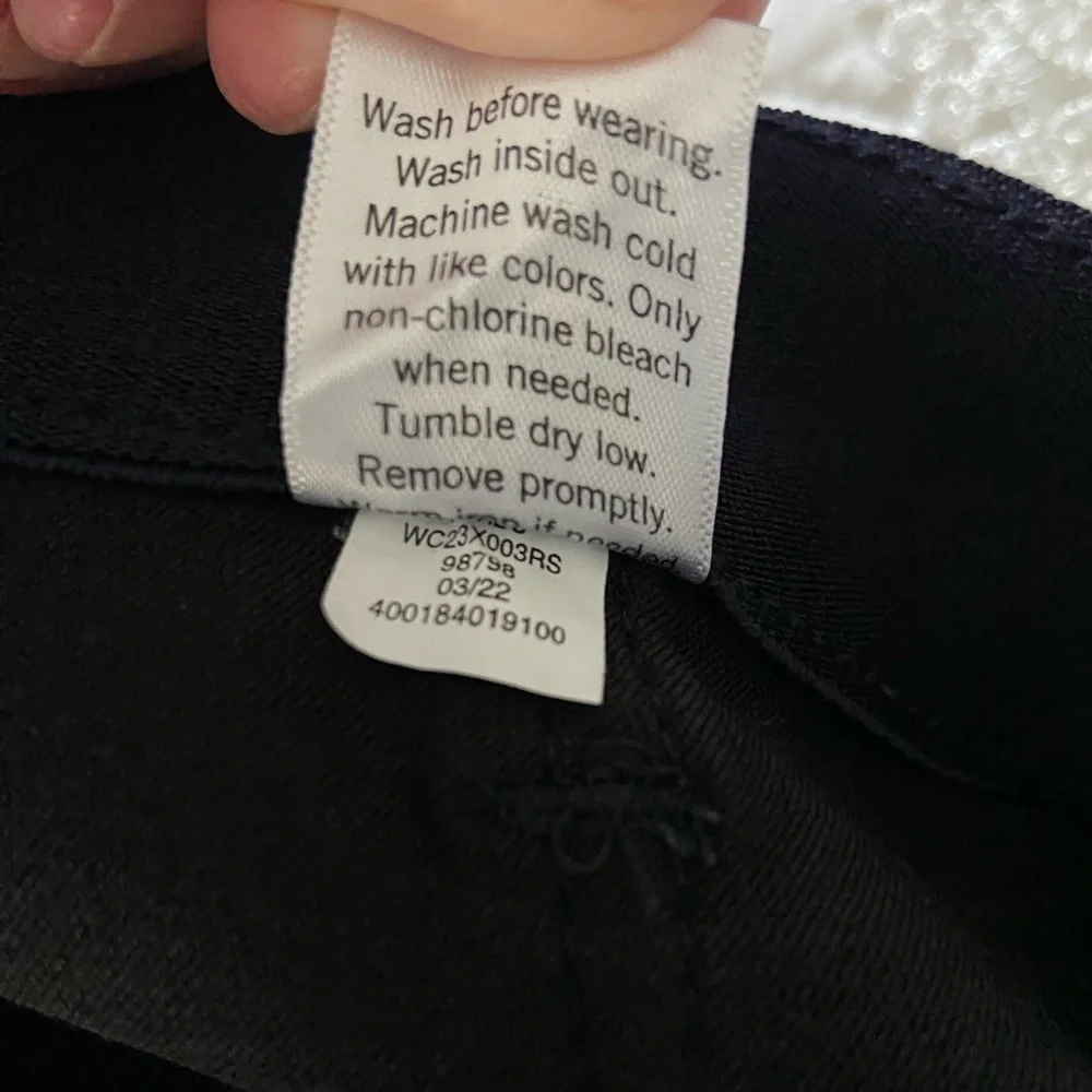 Croft & Barrow Utility Pants Tapered Leg Midrise Navy Stretch Waist Size 6 - Picture 6 of 13